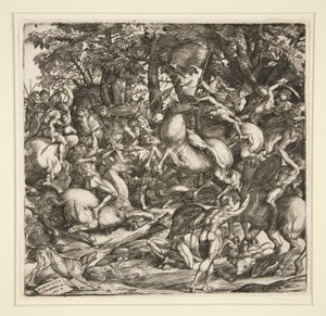 Bataille des hommes nus - Domenico Campagnola