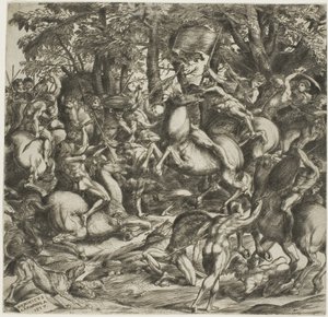 Bataille des hommes nus - Domenico Campagnola