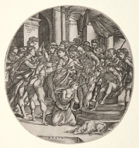 Décapitation de Sainte Catherine - Domenico Campagnola