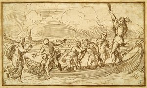 Le Christ et Saint Pierre marchant sur l