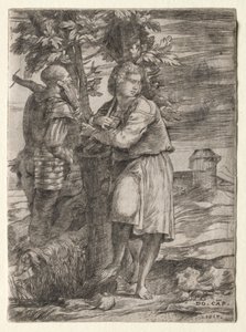 Berger et vieux guerrier - Domenico Campagnola