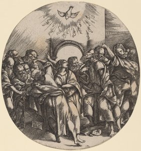 La descente du Saint-Esprit - Domenico Campagnola