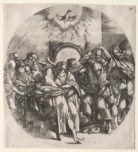 La descente du Saint-Esprit - Domenico Campagnola