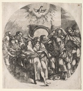 La descente du Saint-Esprit, 1518 - Domenico Campagnola