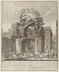 Jupiter et Minerve et la forge de Vulcain, pour le festival de la "Chinea" - Domenico Franceschini probably after Nicola Michetti