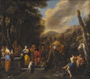Rebecca et Éliézer au puits - Domenico Gargiulo