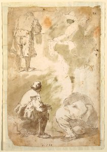 Cinq hommes - Domenico Gargiulo, called Micco Spadaro