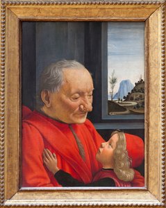 Un vieil homme et un garçon, vers 1490