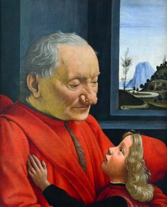 Italien : Ritratto di vecchio con nipote Un vieil homme et son petit-fils - Domenico Ghirlandaio
