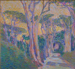 Forêt de pins à Portofino, vers 1920