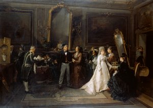 Le mariage est parti en fumée - Domenico Induno