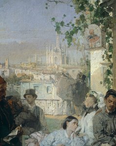 Nouvelles de la paix de Villafranca (détail) - Domenico Induno