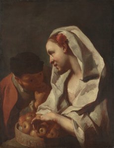 Fille vendant des fruits - Domenico Maggiotto (attributed to)