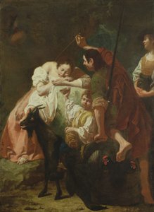 Une bergère endormie - Domenico Maggiotto