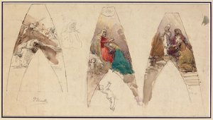 Esquisses pour un retable - Domenico Morelli