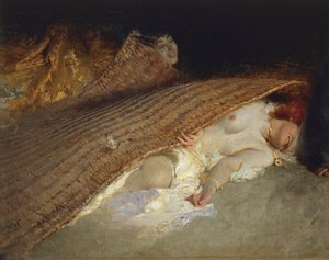 La Tentation de Saint Antoine, détail - Domenico Morelli