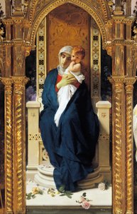 Triptyque de la Madone des Roses, par Domenico Morelli (1823-1901) (détail) - Domenico Morelli