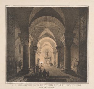 Bâtiments notables du Moyen Âge en Allemagne : Chapelle Sainte-Marguerite dans le château impérial de Nuremberg - Domenico Quaglio