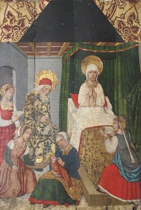 Panneau avec la Naissance de Saint Jean-Baptiste du Retable - Domingo Ram