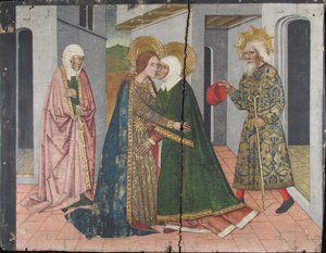 Le panneau de la Visitation du Retable de Saint Jean