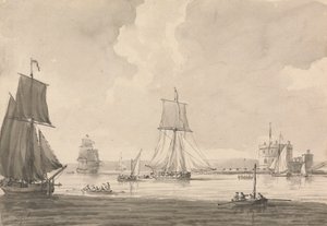Navigation dans les eaux de Southampton, au large du château de Calshott - Dominic Serres