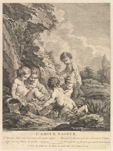 Enfant nageant, vers 1741 - Dominique Sornique