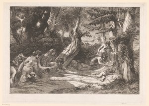 Diane et ses nymphes trouvent Cupidon endormi dans la forêt