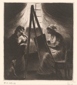 Élisabeth Vigée-Le Brun peignant une femme - Dominique Vivant Denon (baron)