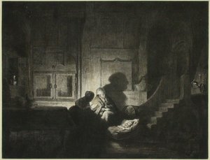 Intérieur : deux femmes et un enfant endormi - Dominique Vivant Denon