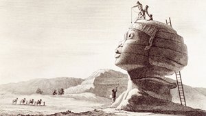Sphinx de Gizeh en Égypte pendant la campagne d