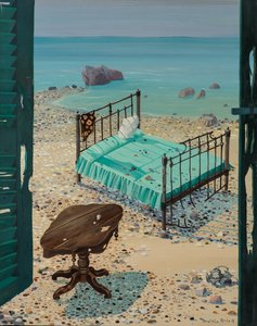 Le lit sur la plage
