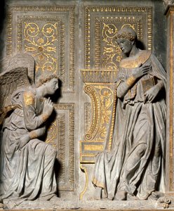 Annonciation Haut-relief de Donato de Bardi dit Donatello (ca. 1386-1466) 1435 Chiesa di Santa Croce. Florence