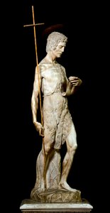 Saint Jean-Baptiste Sculpture en marbre par Donatello (Donato di Niccolò Bardi) - Donatello