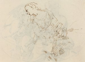 Figure féminine (Madeleine pénitente ?) [verso] - Donato Creti