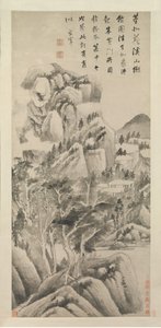 Habitations ombragées parmi les ruisseaux et les montagnes, vers 1622-25 - Dong Qichang
