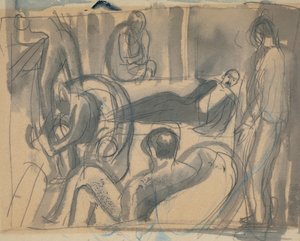 Maynard Keynes, Lytton Strachey et autres, vers 1916