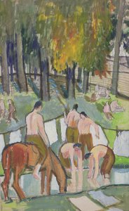 Soldats à un Ruisseau, 1920 - Dora Carrington