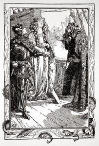 Le Roi Anguish donne Isolt à Sir Tristram, 1905 - Dora Curtis