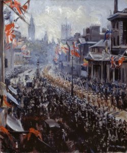 Célébrations pour la paix, les troupes indiennes défilent à Whitehall - Dora Meeson