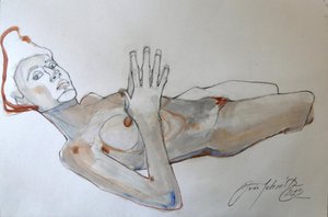 Egon Schiele pose - Doris Schmitz