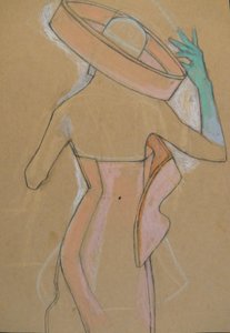 Une femme élégante avec un chapeau