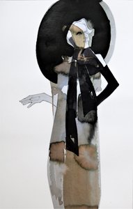 Une femme élégante avec un chapeau