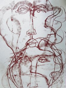 Visages cubistes expressifs - Doris Schmitz