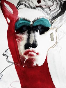Portrait rouge expressif - Doris Schmitz