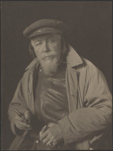 [Homme barbu avec une casquette et une pipe (probablement un vieux capitaine de navire)]. - Doris Ulmann