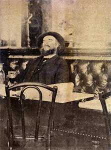 Verlaine dans un café, buvant de l