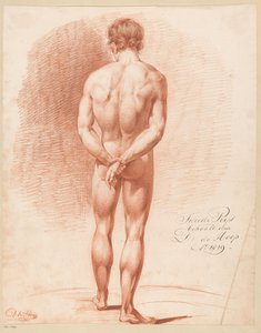 Homme nu debout, vu de dos (2e prix 1819) - Douwe de Hoop