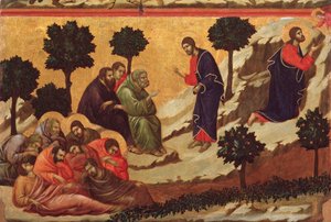 Agonie dans le jardin. Retable de la Maestà - Duccio di Buoninsegna