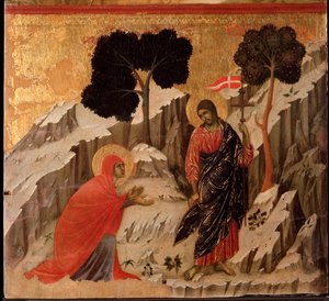 Apparition de Jésus à Marie Madeleine après la résurrection (Maestà) - Duccio di Buoninsegna
