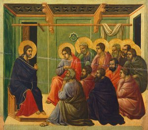 Le Christ est séparé des apôtres (détail) - Duccio di Buoninsegna